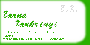 barna kankrinyi business card